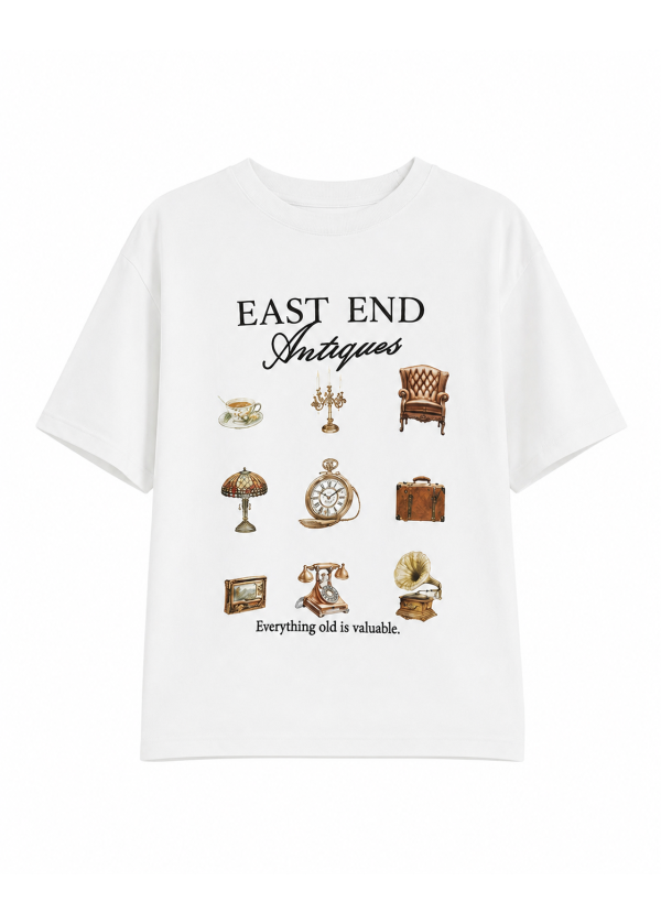 Baskı Detaylı T-shirt EKRU