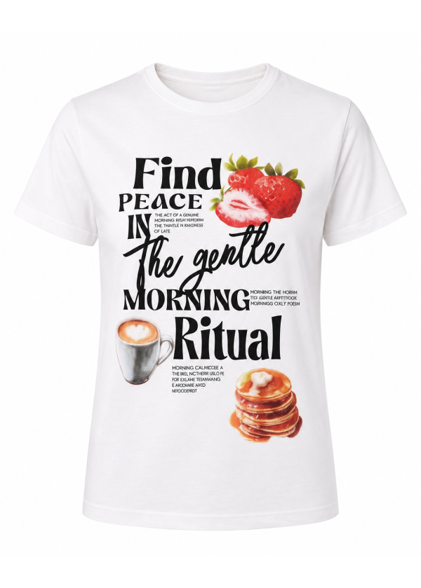 Baskı Detaylı T-shirt EKRU