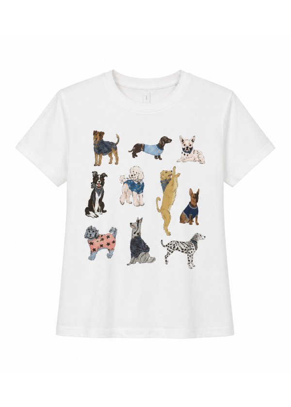 Baskı Detaylı T-shirt EKRU